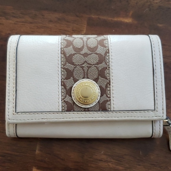 Coach Bags Coach White Leather Wallet Poshmark